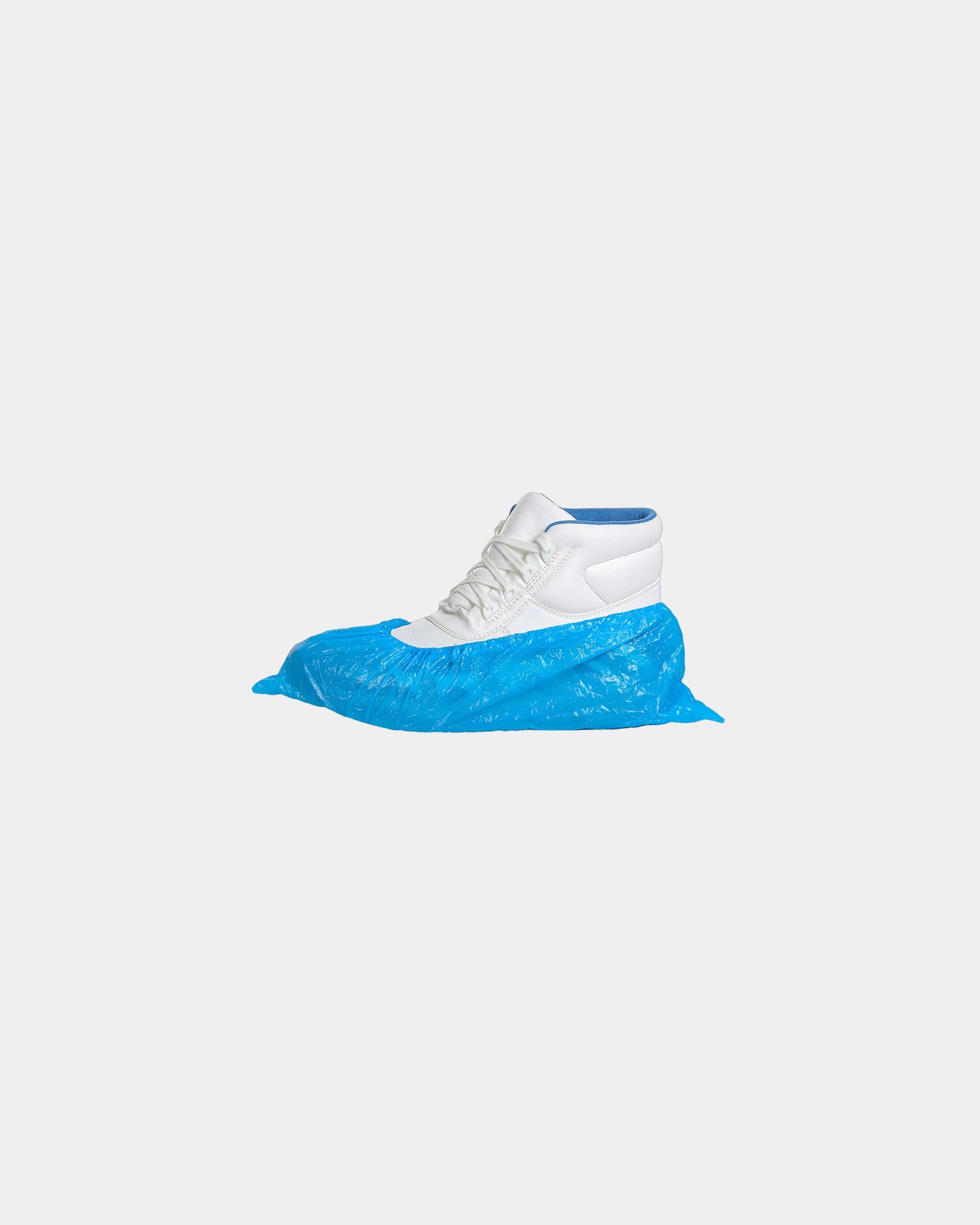 Promotional PE disposable shoe covers - Blue