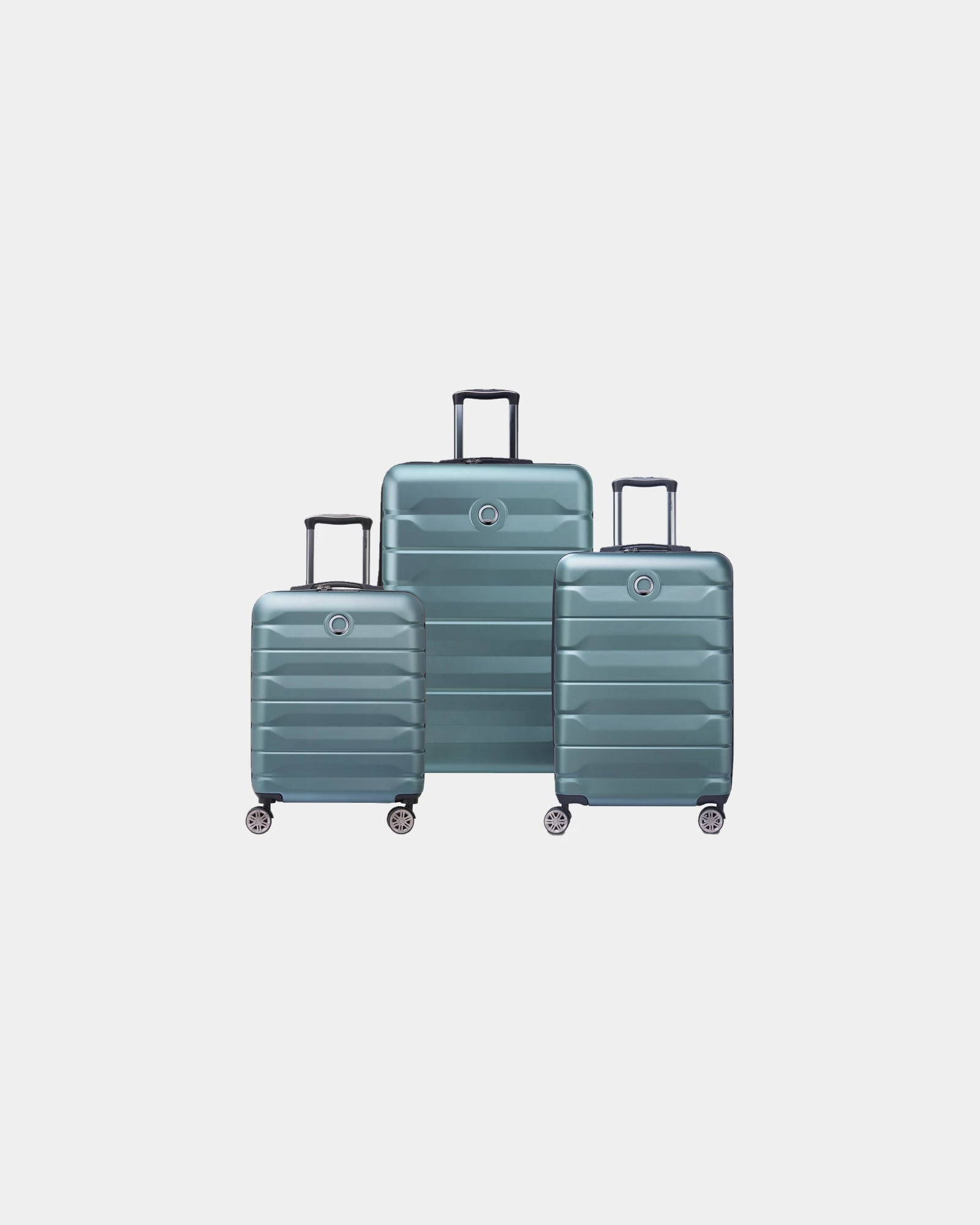 Custom ABS polycarbonate luggage set Delsey AIR ARMOUR - Green