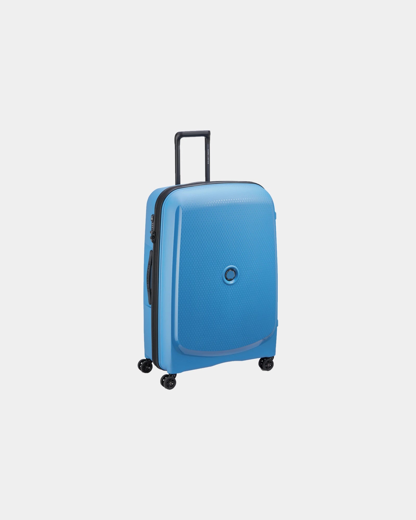 Custom recycled polypropylene suitcase Delsey Belmont Plus XL - Zinc Blue