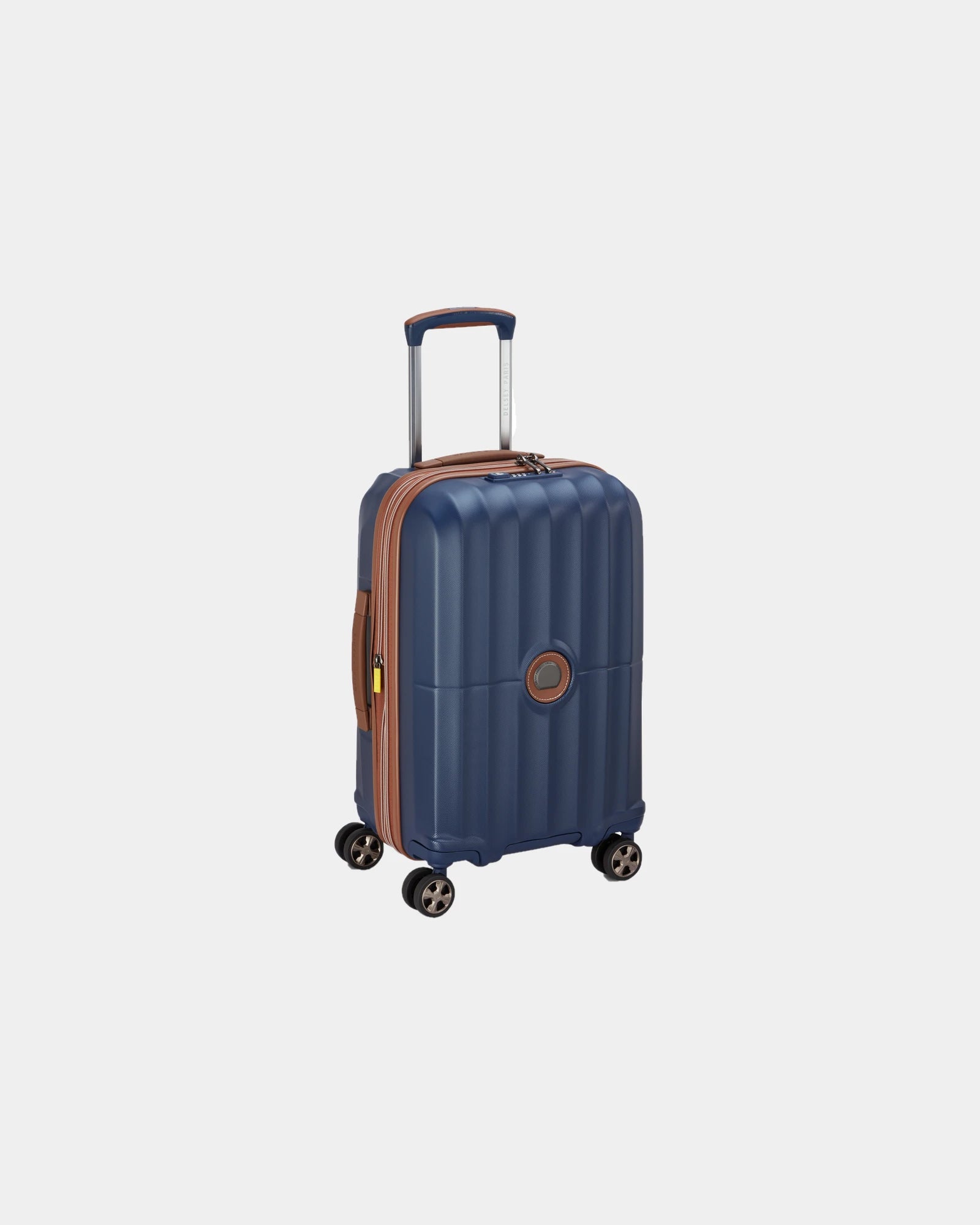 Custom polycarbonate trolley suitcase Delsey Carrousel 2 - Blue