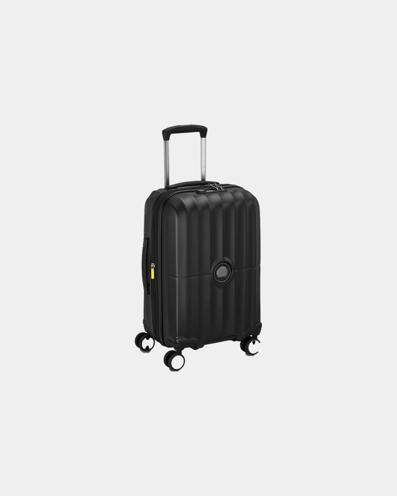 Custom polycarbonate trolley suitcase Delsey Carrousel 2 - Black