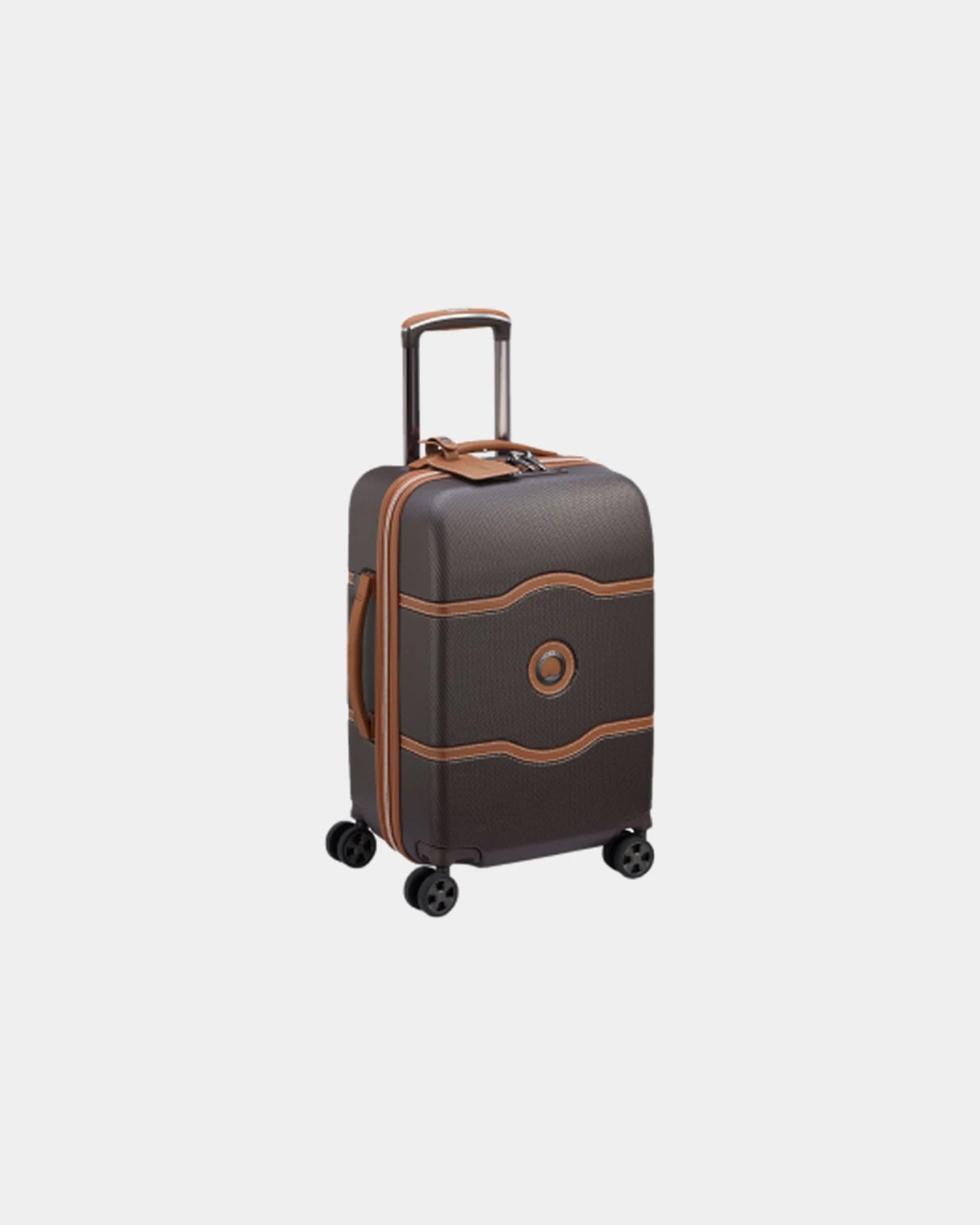 Custom polycarbonate cabin trolley Delsey Chatelet Air 2.0 - Brown