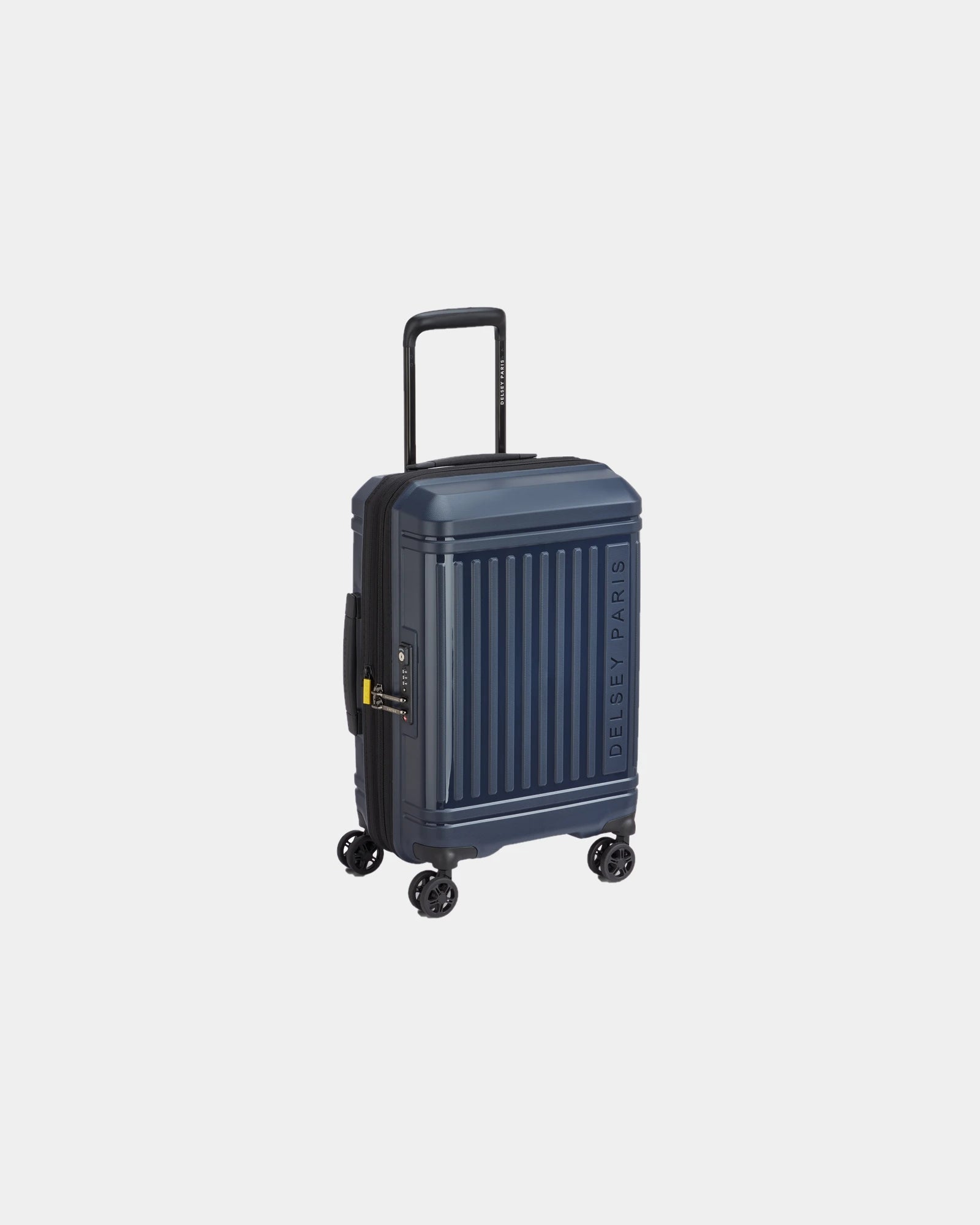 Custom recycled polypropylene cabin suitcase Delsey Lutece - Navy