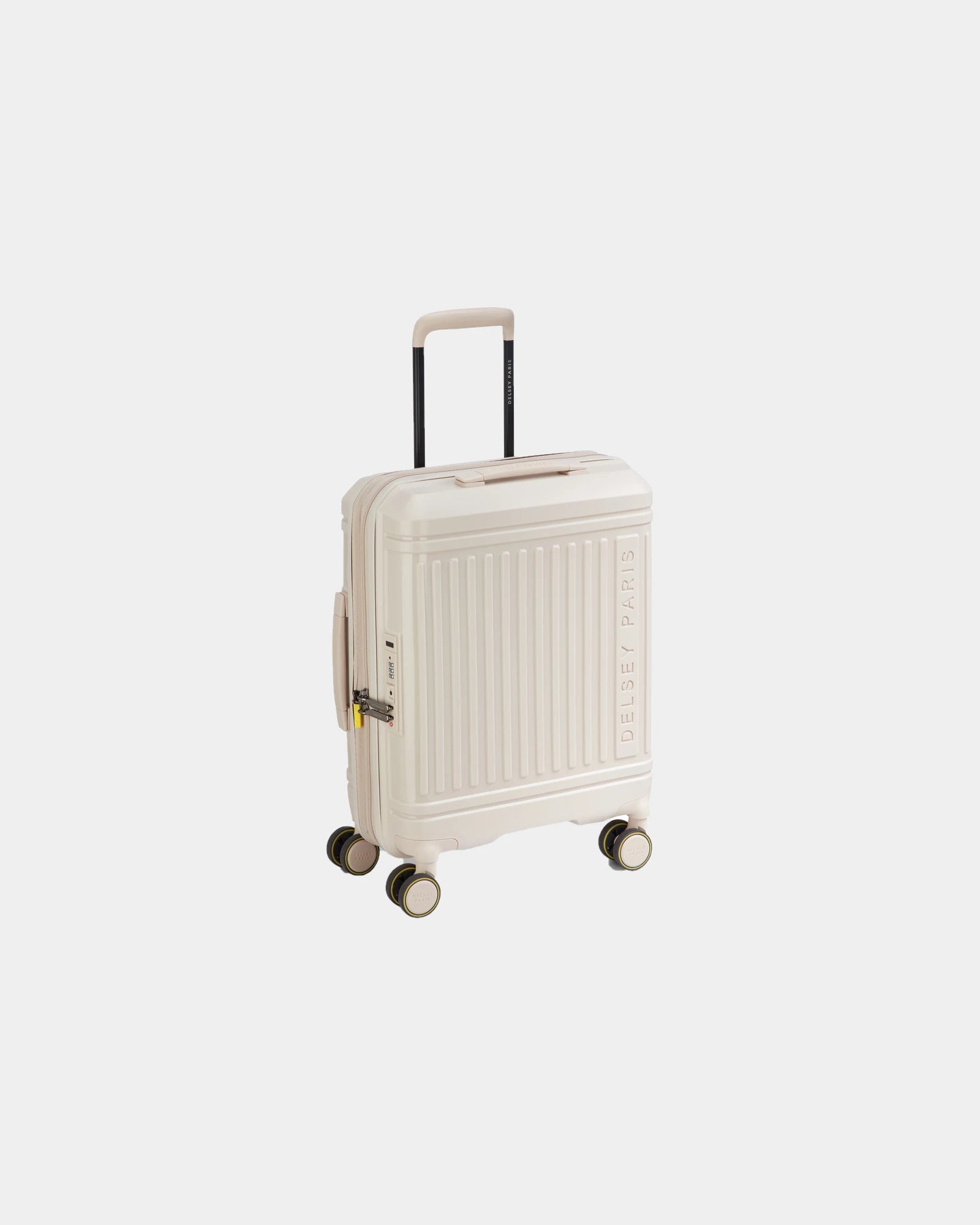 Custom recycled polypropylene Delsey Lutece 55 cm suitcase - Beige
