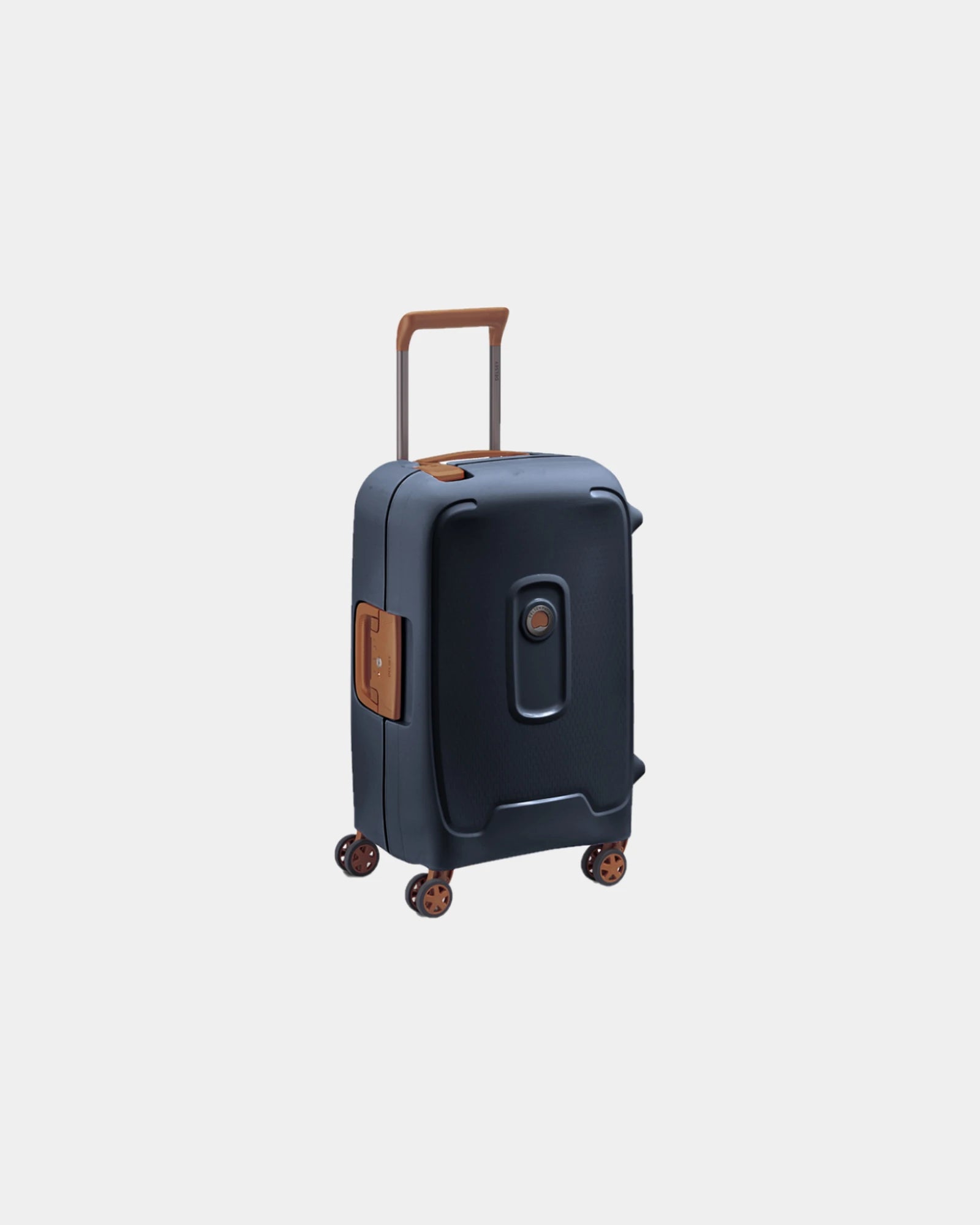 Custom recycled polypropylene cabin suitcase Delsey Moncey - Ink Blue