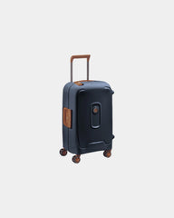 Custom recycled polypropylene cabin suitcase Delsey Moncey - Ink Blue