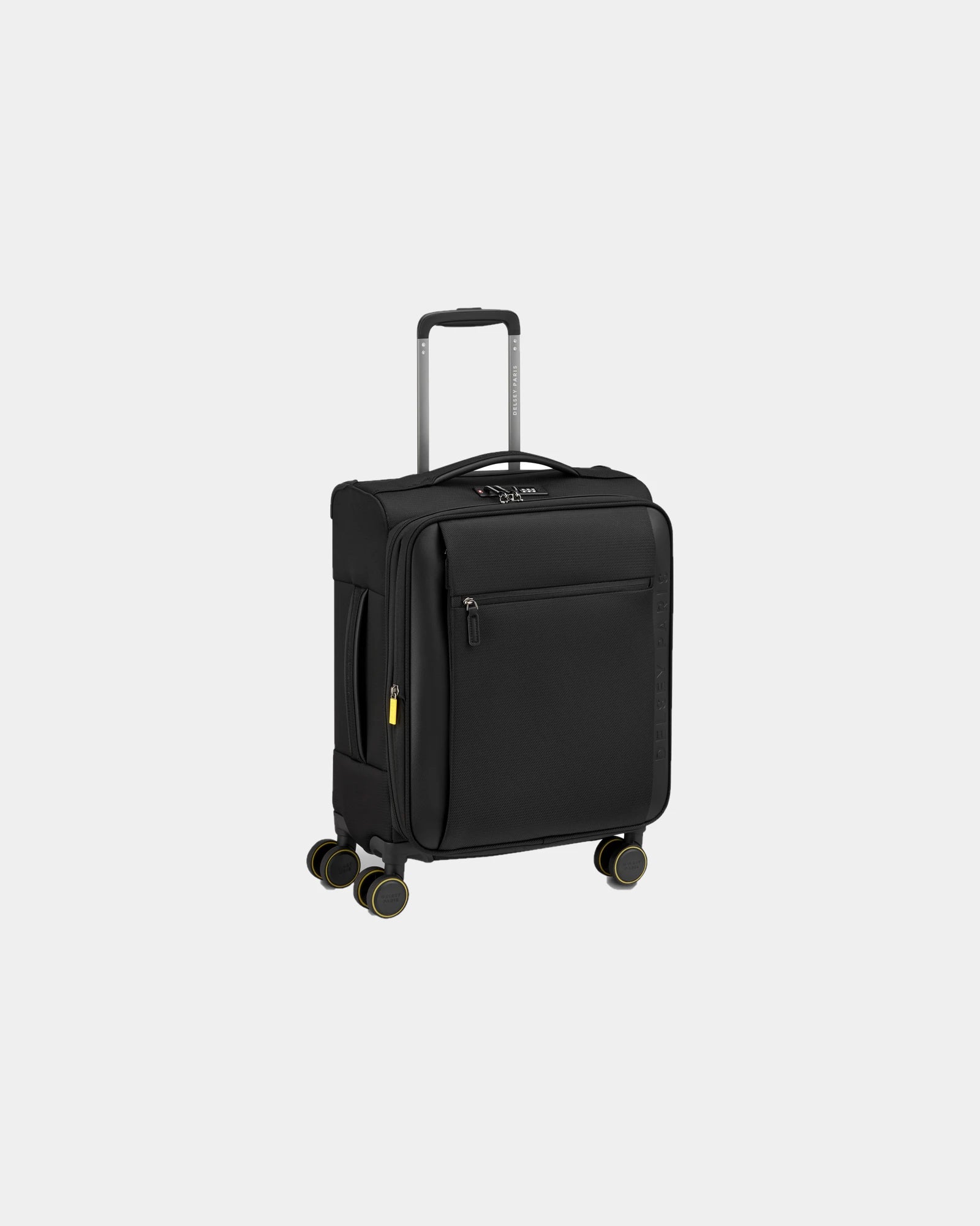 Custom recycled polyester cabin suitcase Delsey Montmartre 3 - Black