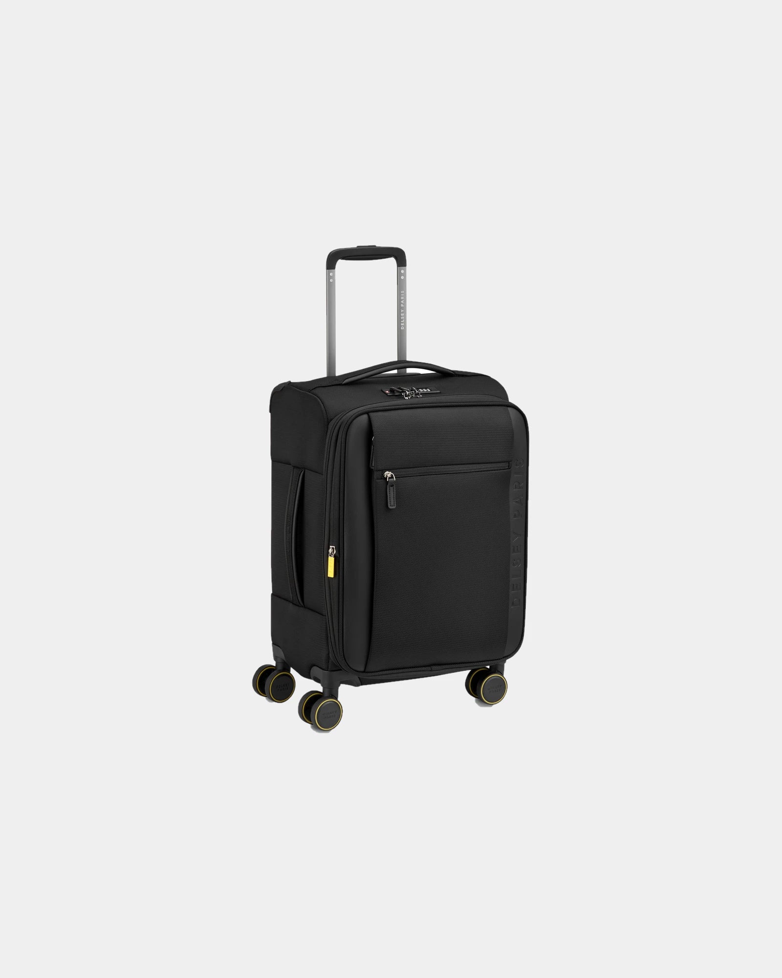 Custom recycled polyester cabin suitcase Delsey Montmartre 3 - Black
