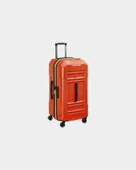 Custom polycarbonate suitcase Delsey Rempart 80 cm - Orange