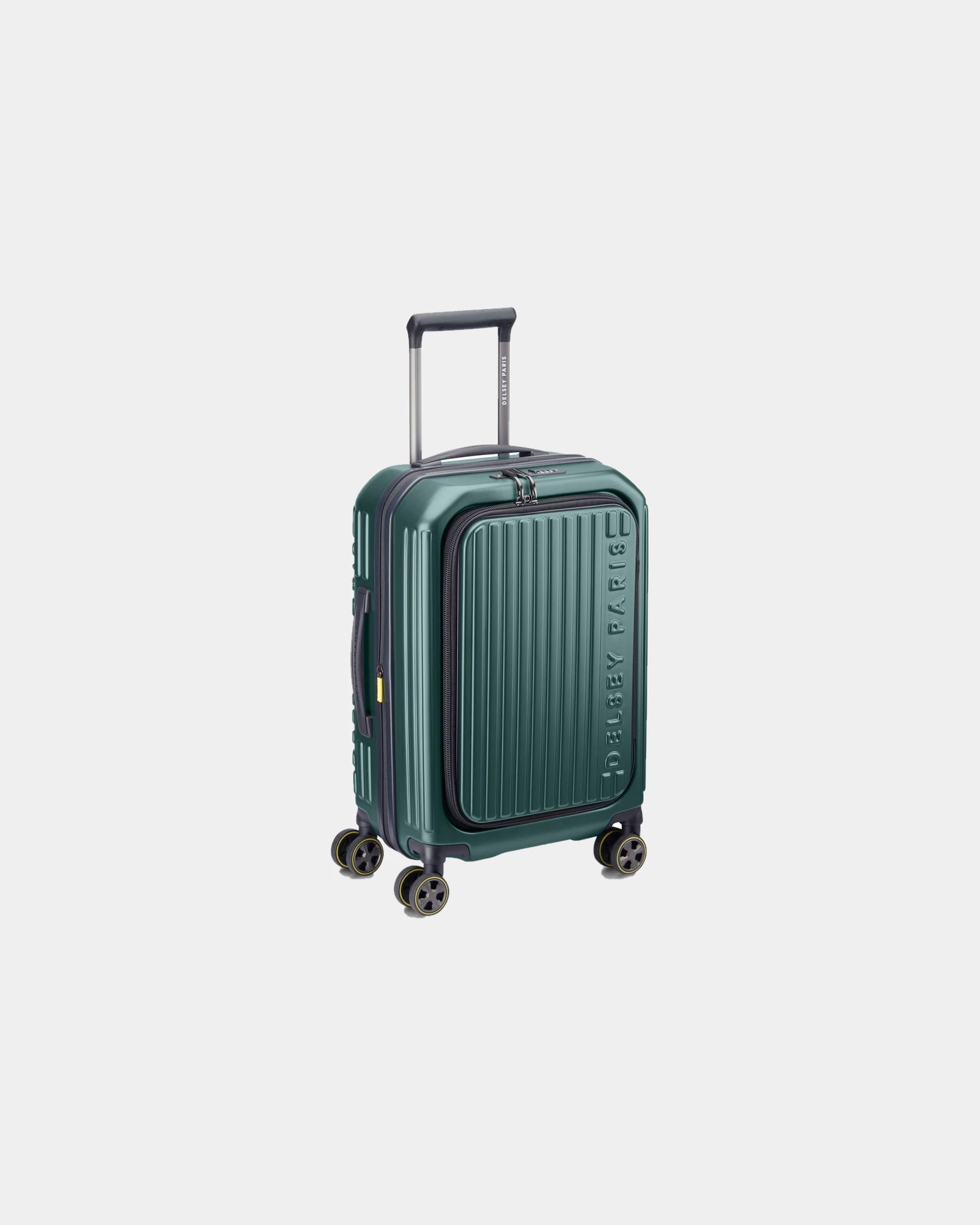 Custom polycarbonate cabin suitcase Delsey SECURITIME ZIP - Deep Green