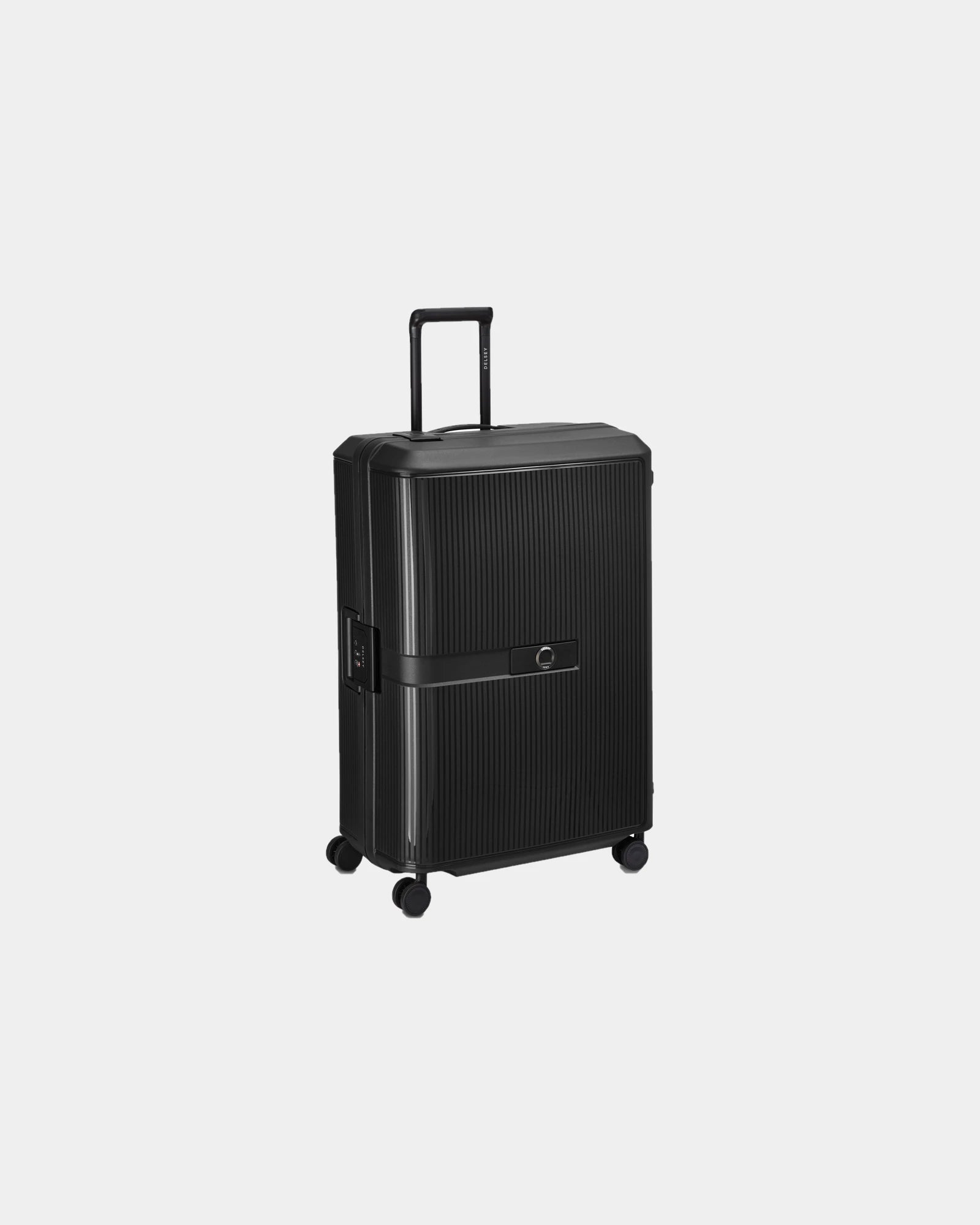 Custom polypropylene suitcase Delsey Vauban 76cm - Black