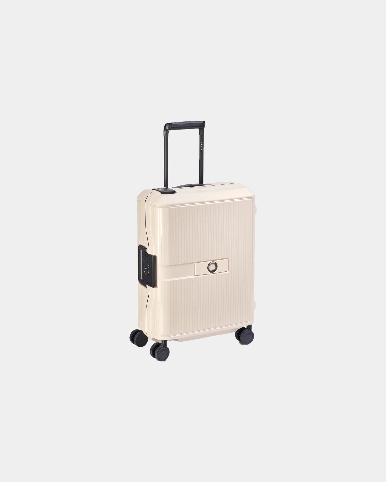 Custom polypropylene Delsey Vauban 55 cm suitcase - Beige