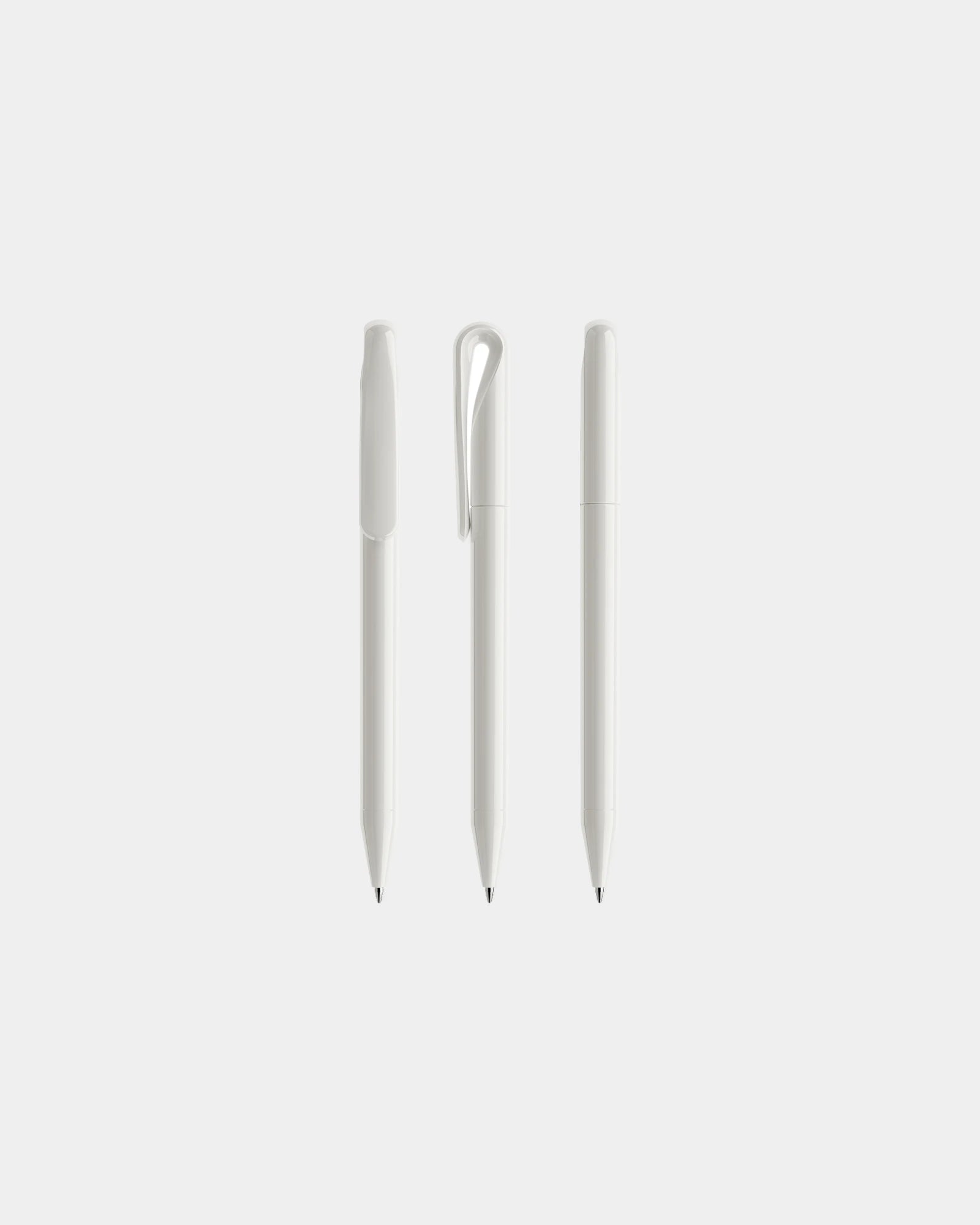 Custom eco-friendly Prodir writing instruments - White Polished