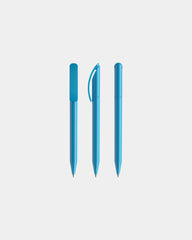 Custom eco-friendly Prodir writing instrument - Cyan Blue Polished