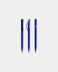 Custom eco-friendly Prodir DS3TTT transparent pen - Classic Blue Transparent