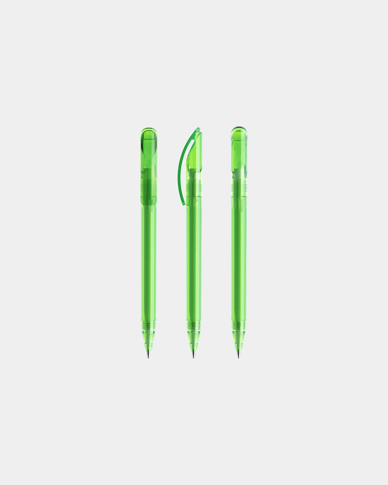 Custom eco-friendly Prodir DS3TTT transparent pen - Light Green Transparent