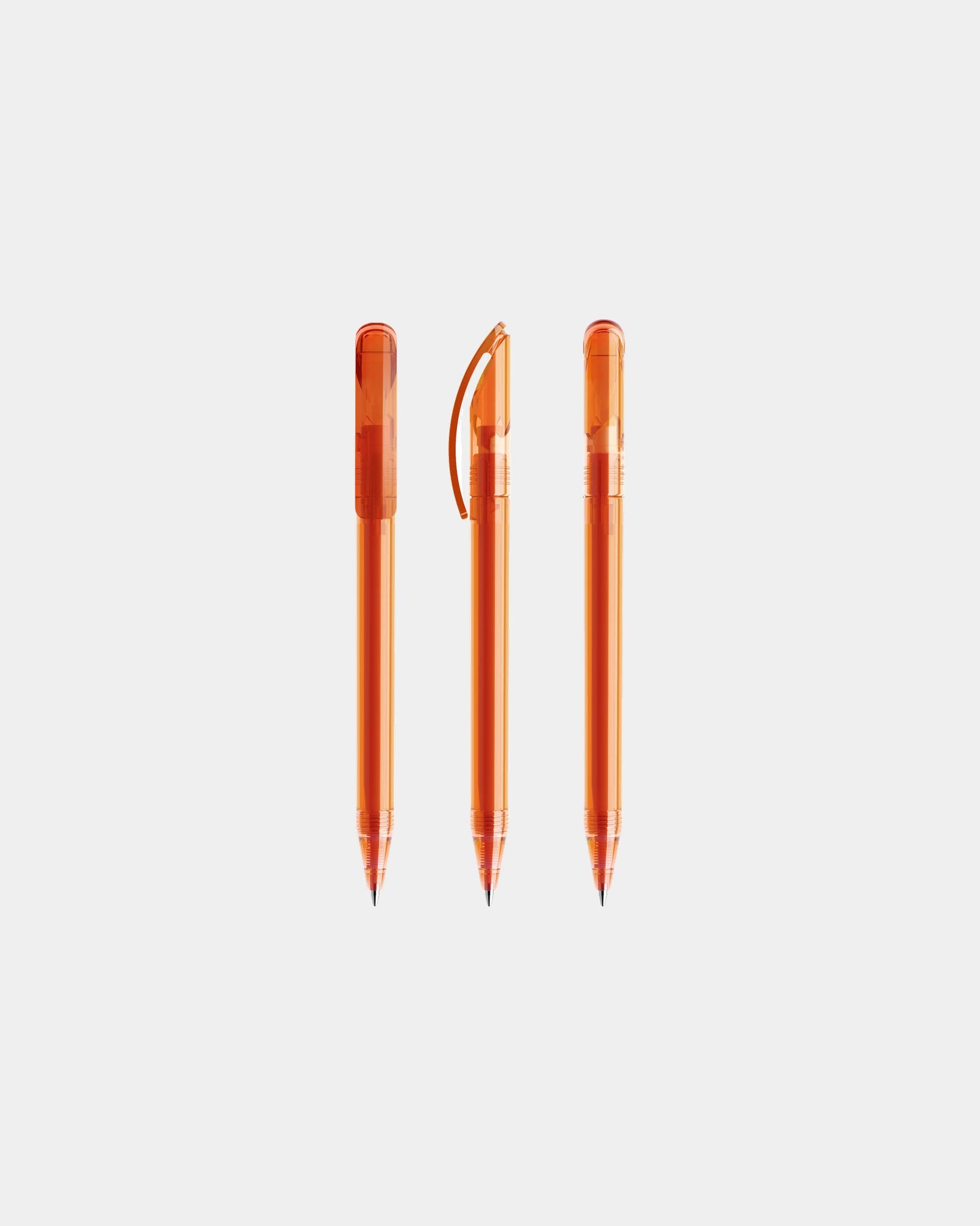 Custom eco-friendly Prodir DS3TTT transparent pen - Orange Transparent
