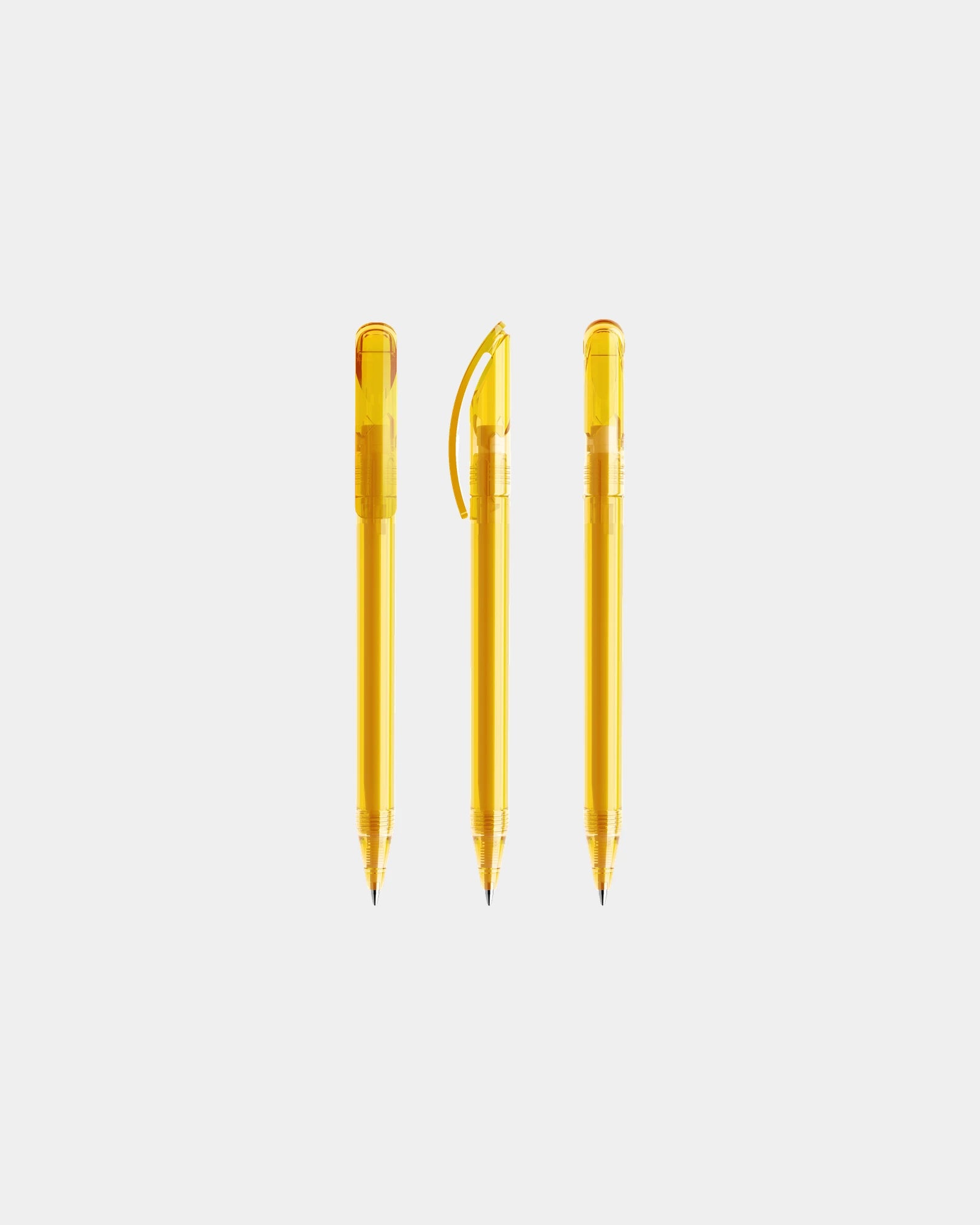 Custom eco-friendly Prodir DS3TTT transparent pen - Yellow Transparent
