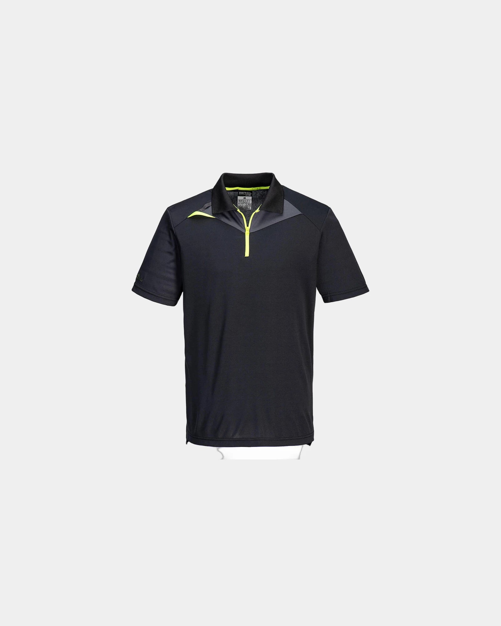 Custom polyester polo DX4 - Black-Sky Blue