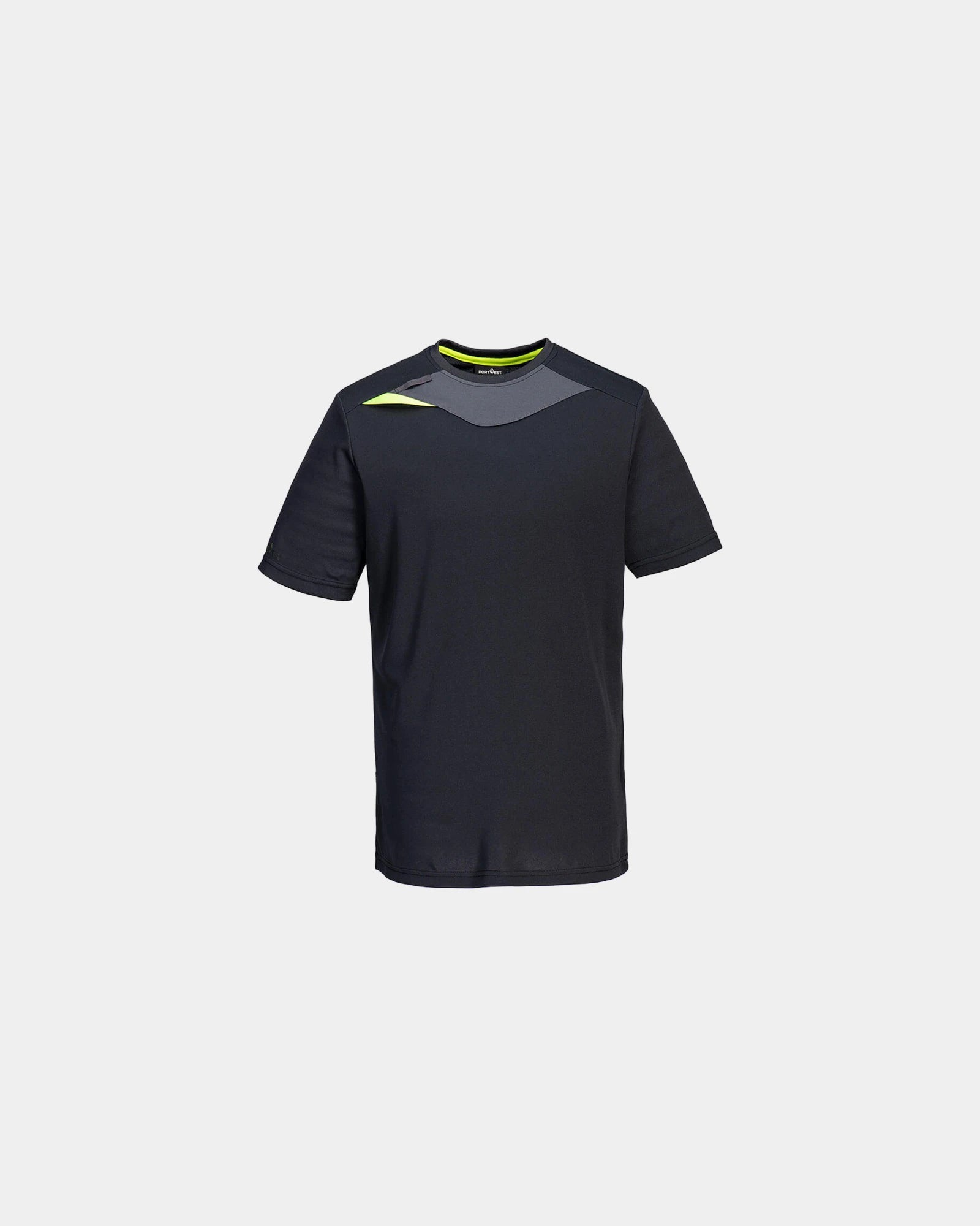 Custom active fit polo polyester DX4 - Black-Sky Blue