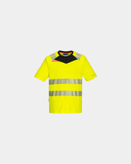 Promotional breathable high visibility t-shirt - Yellow-Black