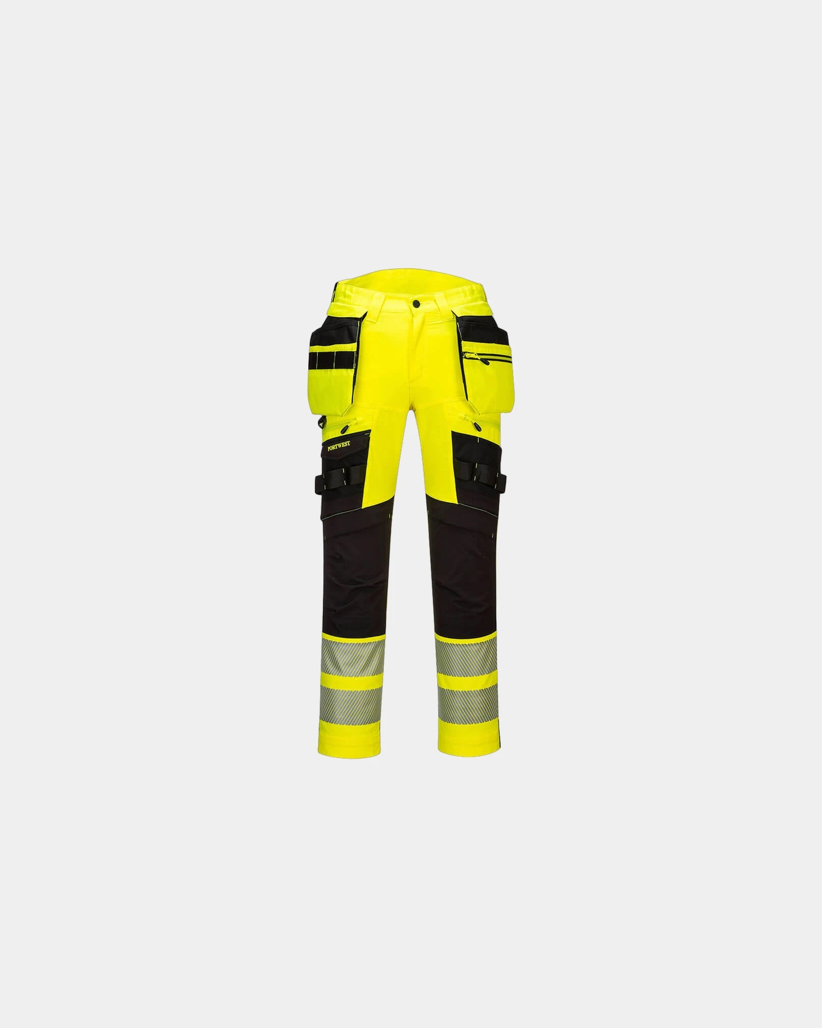 Promotional high-visibility work pants with pockets - Yellow-Black