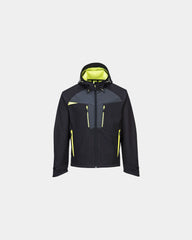 Promotional waterproof softshell jacket DX4 - Black-Sky Blue