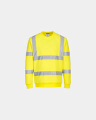 Promotional high visibility sweatshirt 100% polyester - Yellow