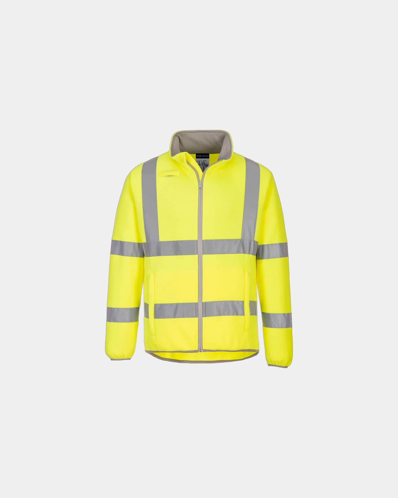Promotional high-visibility fleece jacket 100% polyester - Yellow