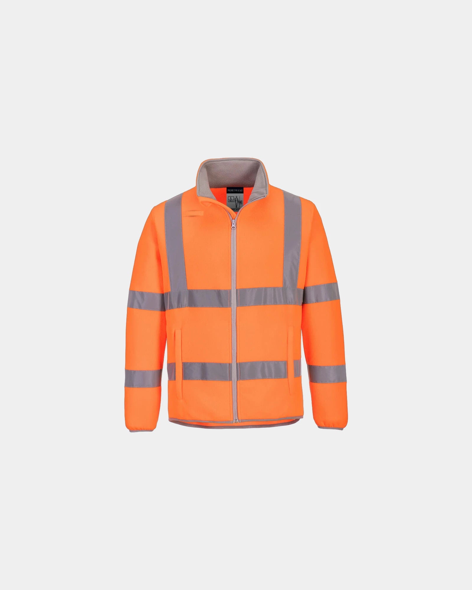 Promotional high-visibility fleece jacket 100% polyester - Orange