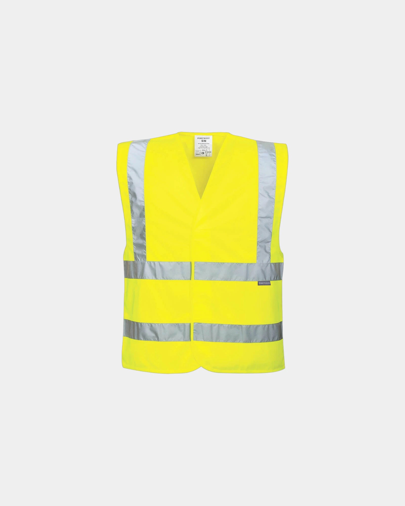 Promotional recycled polyester high visibility vest - Yellow