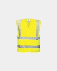 Promotional recycled polyester high visibility vest - Yellow