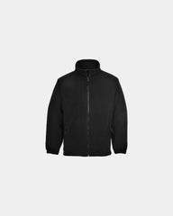 Custom medium-weight fleece jacket - Black-Sky Blue