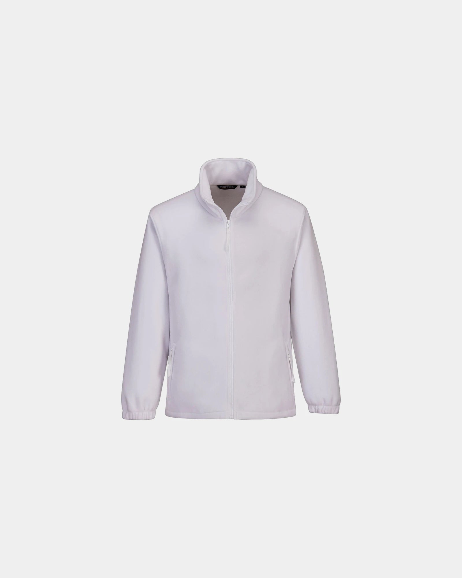 Custom medium-weight fleece jacket - White