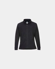 Custom women's fitted fleece jacket - Black-Sky Blue