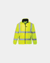 Promotional HiVis fleece jacket for safety and warmth - Yellow