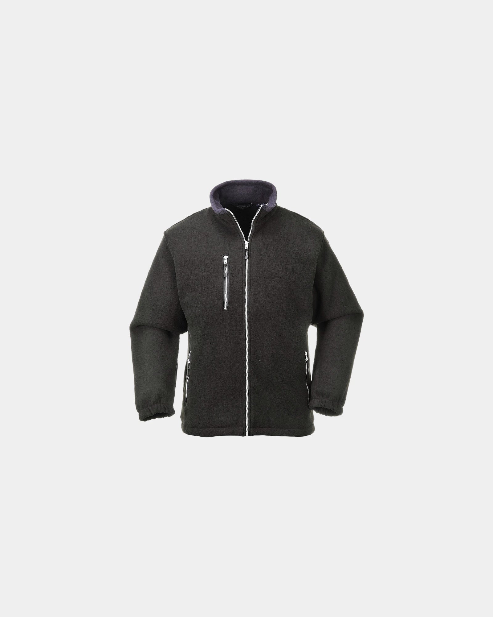Custom thick polar fleece jacket City 440g - Black-Sky Blue