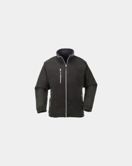 Custom thick polar fleece jacket City 440g - Black-Sky Blue