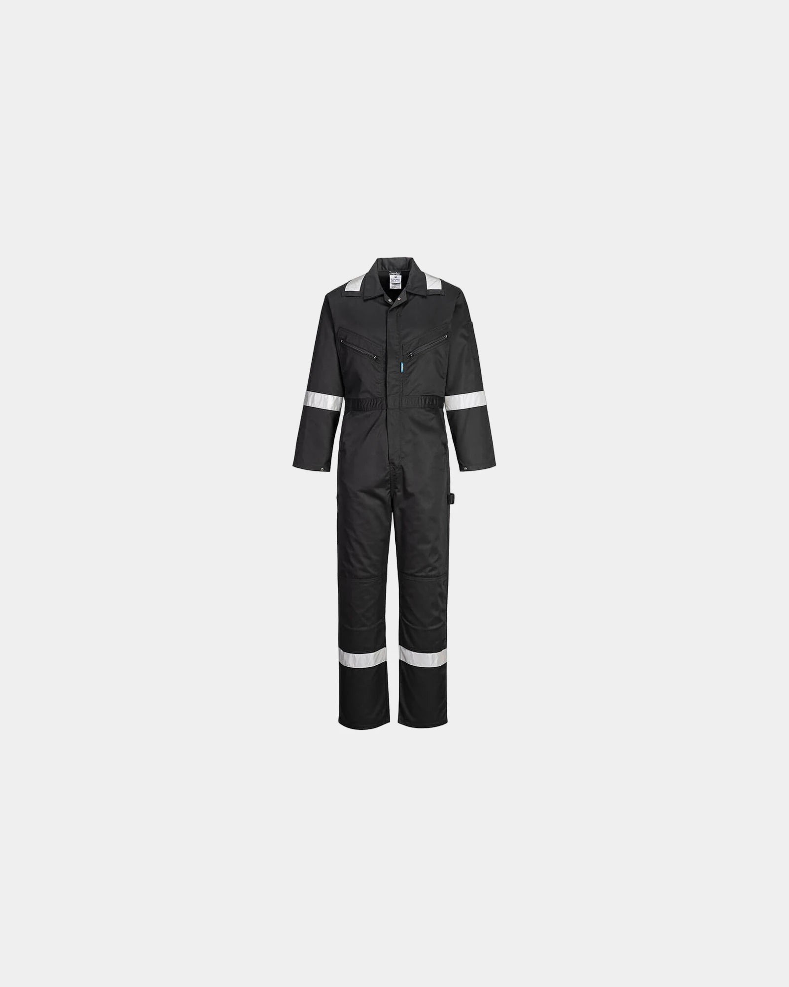 Promotional safety coverall for enhanced visibility - Black-Sky Blue