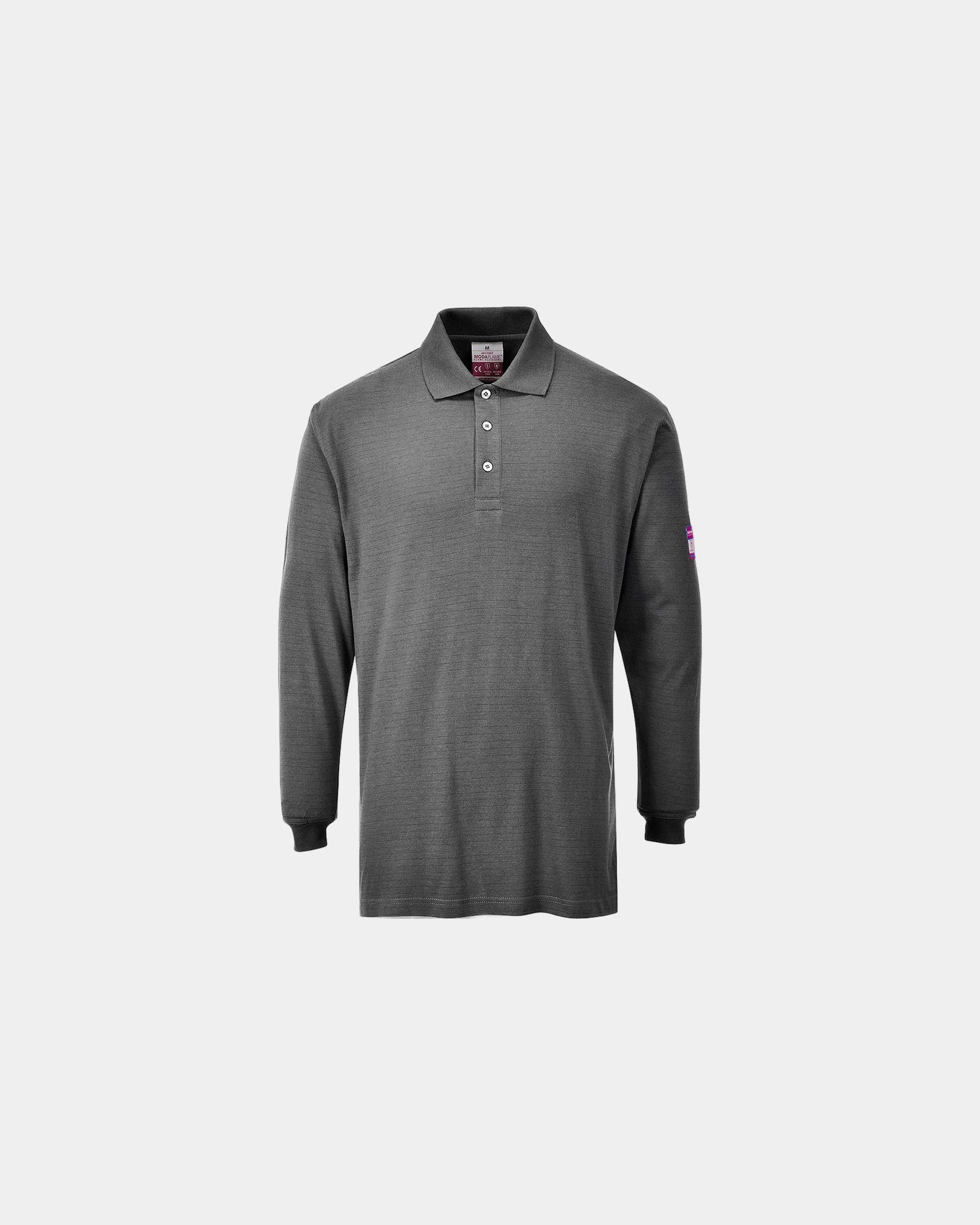 Promotional flame-resistant long sleeve polo - Grey