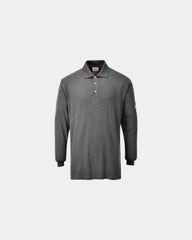 Promotional flame-resistant long sleeve polo - Grey