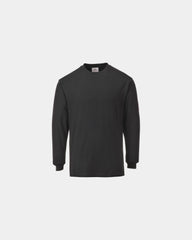 Promotional flame-resistant long sleeve T-shirt - Black-Sky Blue