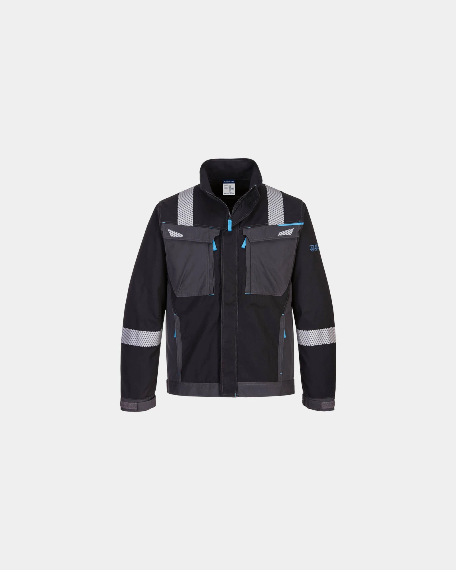 Promotional Modaflame work jacket WX3 FR602 - Black-Sky Blue