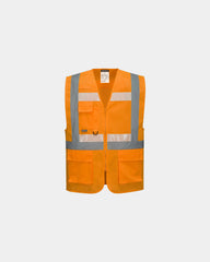 Promotional fluorescent safety vest GLOWTEX - Orange