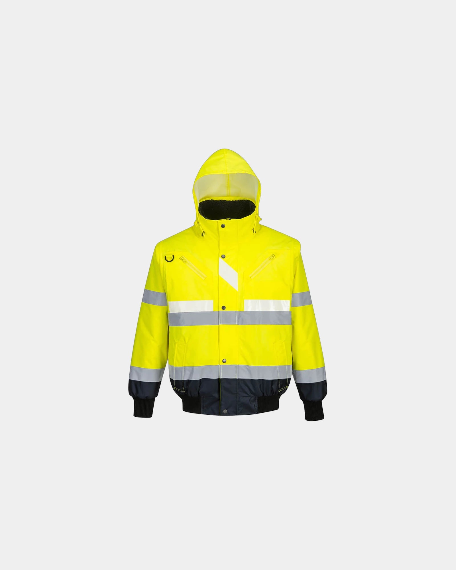 Promotional Glowtex 3-in-1 bomber jacket - Yellow-Navy