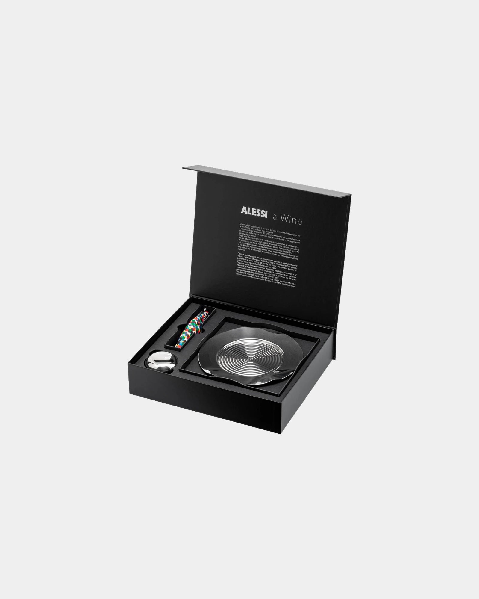 Custom eco-friendly wine gift set Alessi
