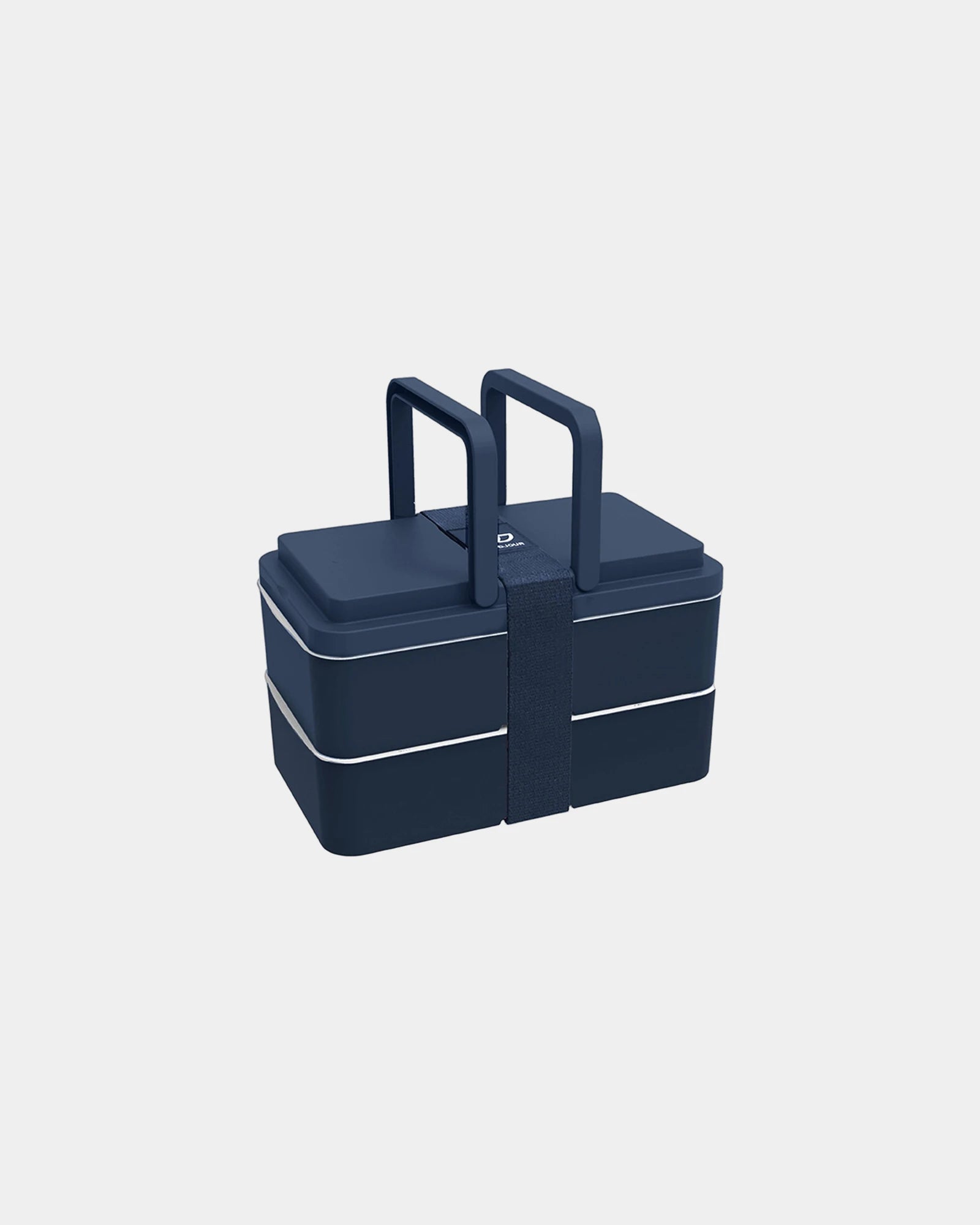 Custom recycled lunchbox Goodjour with handles - Navy