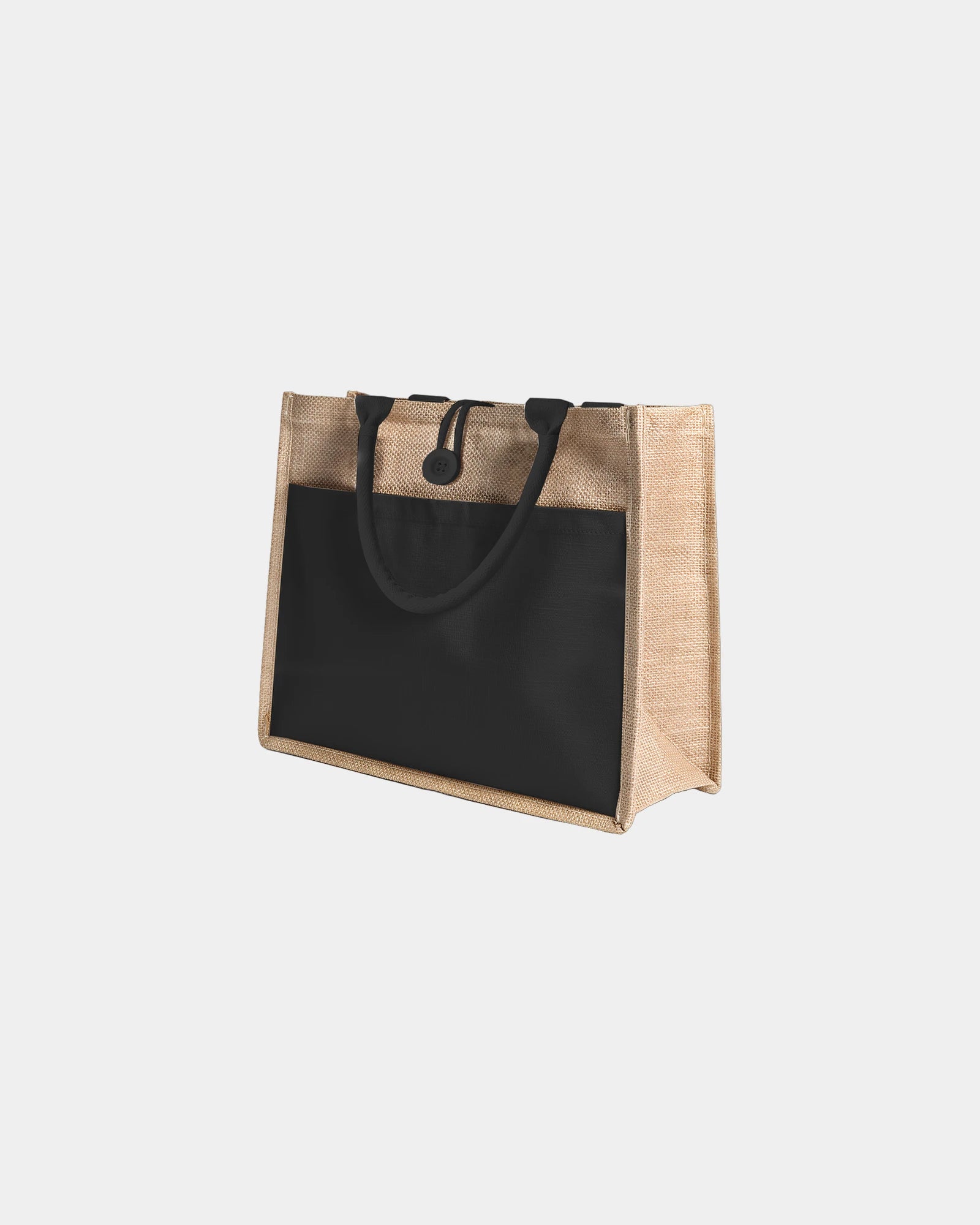 Custom jute bag recycled cotton Goodjour - Black