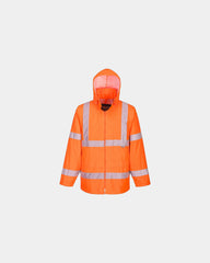 Promotional waterproof Hi-Vis rain jacket - Orange