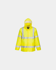Promotional waterproof Hi-Vis rain jacket - Yellow